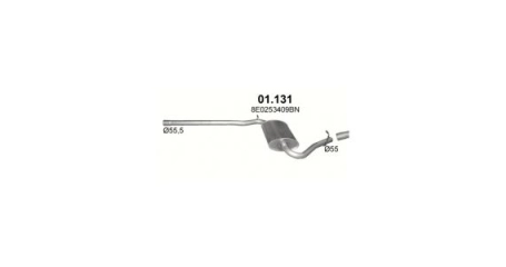 Глушитель средн часть AUDI: A4 1.9D 01-04 SEDAN , COMBI