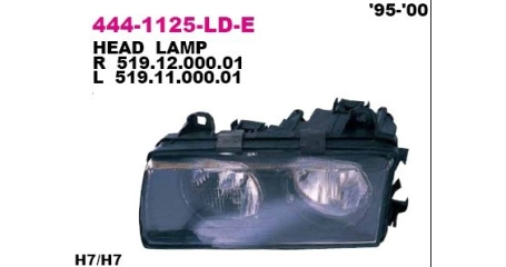 Фара передн прав BMW: E36 10.94-09.99