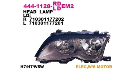 Фара передн прав с ЭК (тонир.) BMW: E46 01-04