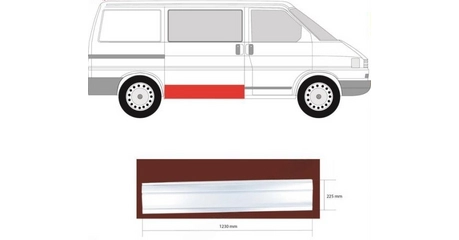 Панель кузова двери сдвиж нижн часть VW: TRANSPORTER Т4 90-03 Дания