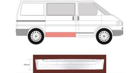Панель ремонтная корыто дверь боковая сдвиж VW T4 90-03 Дания