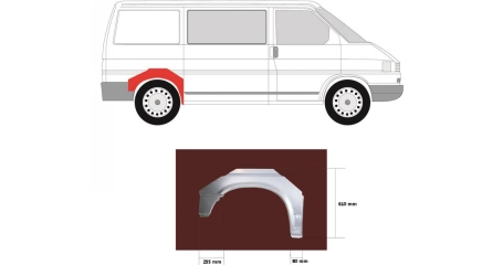 Арка крыла задн прав VW: TRANSPORTER Т4 90-97