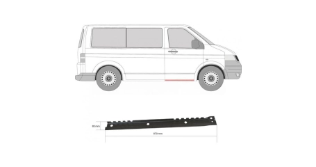 Порог кузова под передн дверь прав (внутр часть) VW TRANSPORTER T5 (04/2003-11/2009)