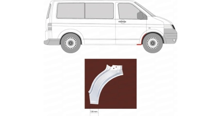 Арка крыла передн прав задн частьVW: Transporter (T5) 11.03-