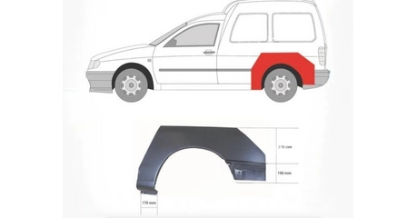 Арка крыла задн лев VW: CADDY 95-04 Дания