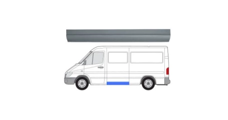 VW LT 96-06 Панель бок. L ниж. 20 cm. ( Польша )