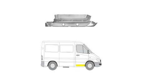 VW LT 96-06 Ступень в сборе R с внутренним порогом ( Рotrykus )