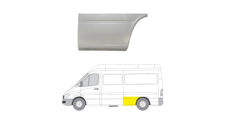 VW LT 96-06 Передняя часть зад. арки L ( ср.база/1950см)