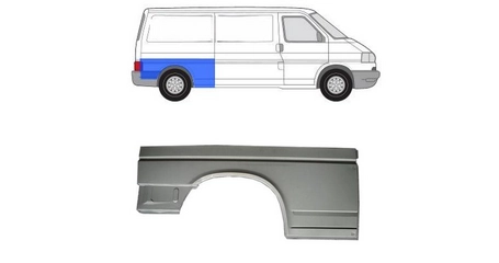 Крыло задн прав (длинная база) VW: Т4 90-97 (ОЦИНКОВАНО!) (Страна производства: Польша)